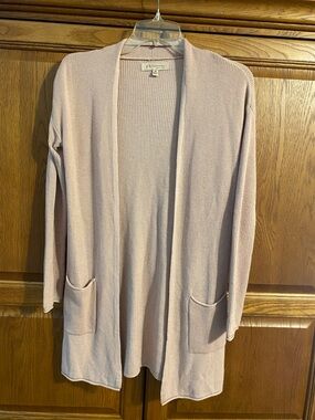 Philosophy soft blush open-front longline cardigan